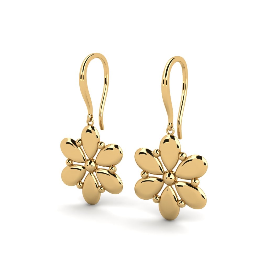9k Oro Amarillo Pendientes Enfanfaren