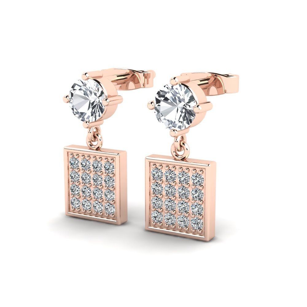 Đá Zircon Trắng Bông tai nữ Enhaleine