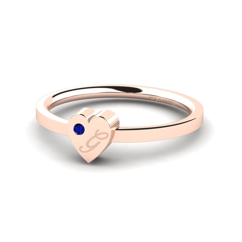 Rotgold 585 Saphir Ringe Enid