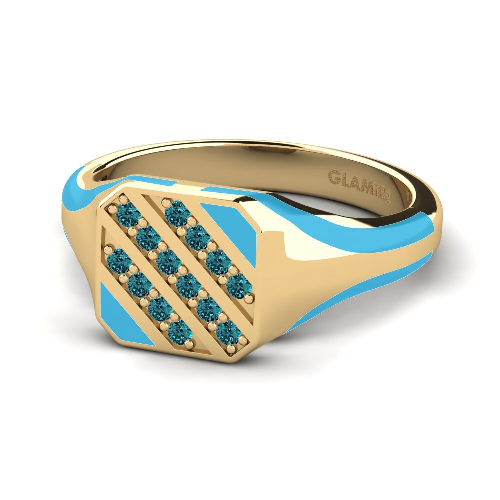 Blauer Diamant Pinker Ring Enje