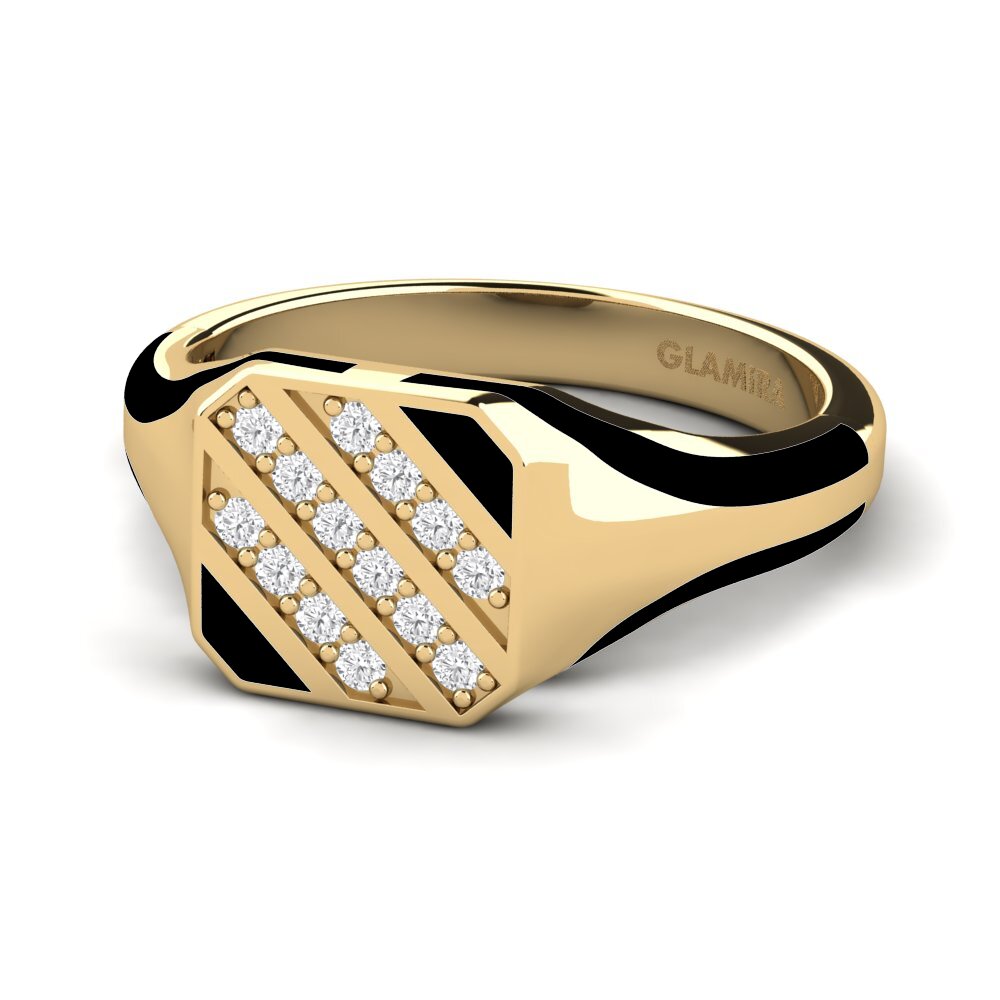 Weißer Saphir Pinker Ring Enje