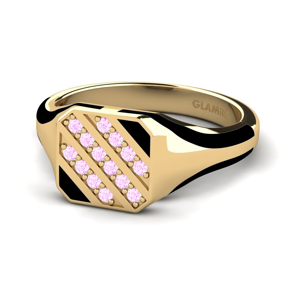 Rosa Saphir Pinker Ring Enje