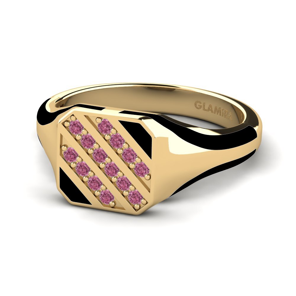 Granate Rhodolite Anillo meñique Enje