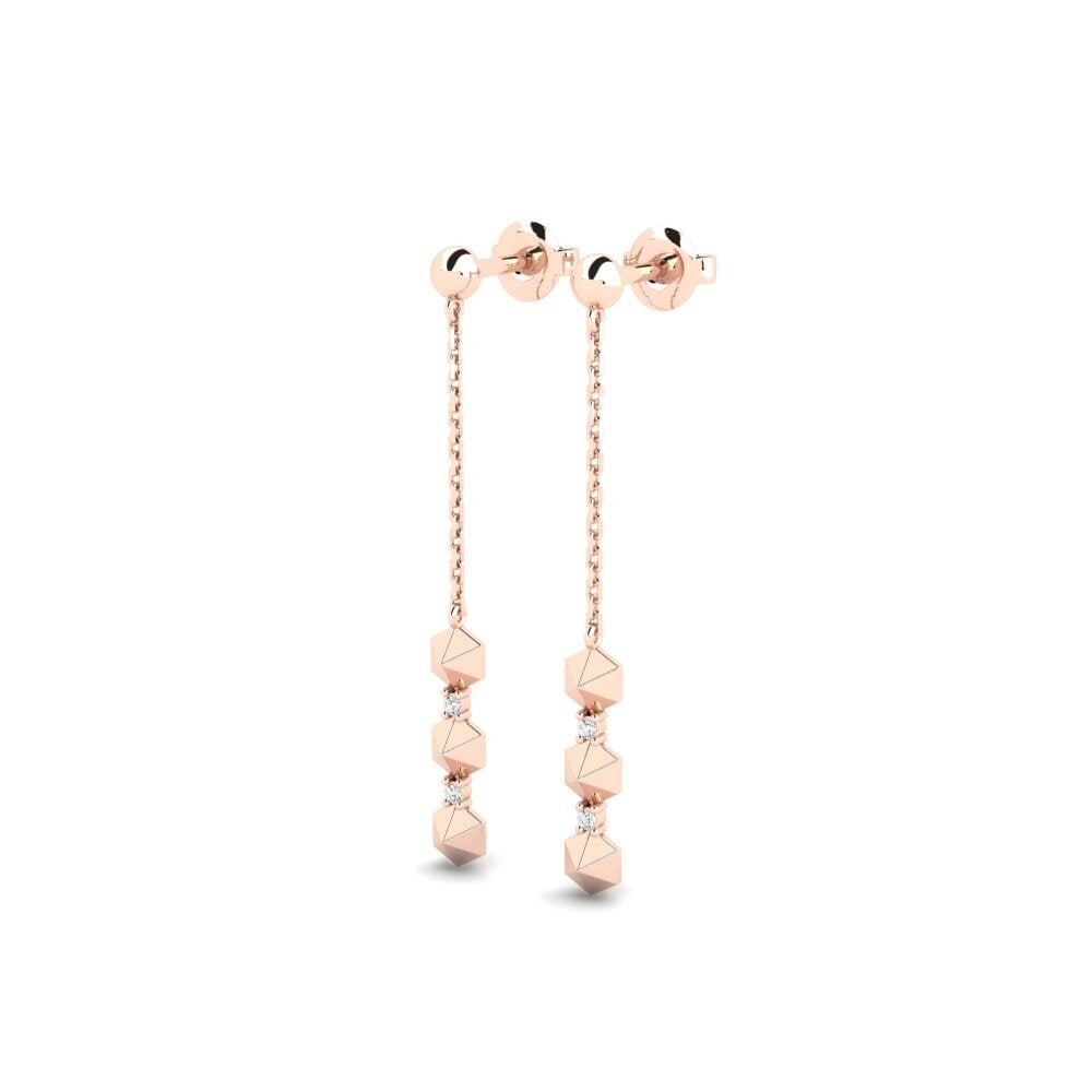 14k Oro Rosa Pendiente de mujer Ennustamine