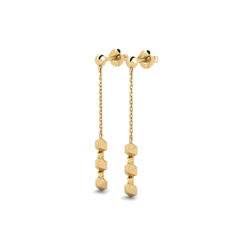 Gele Diamant Dames Oorbellen Ennustamine