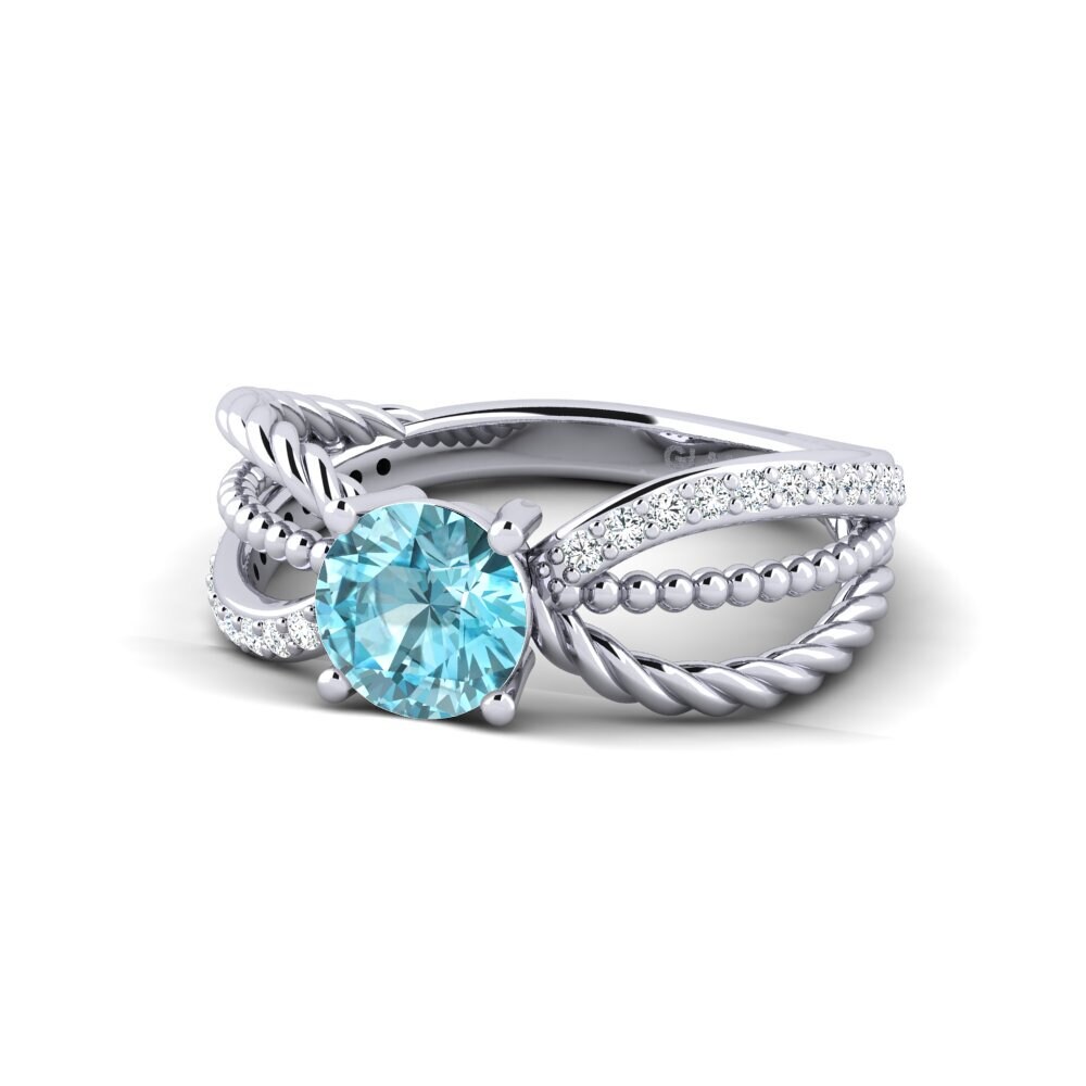 Blue Zircon Women's Ring Enpli
