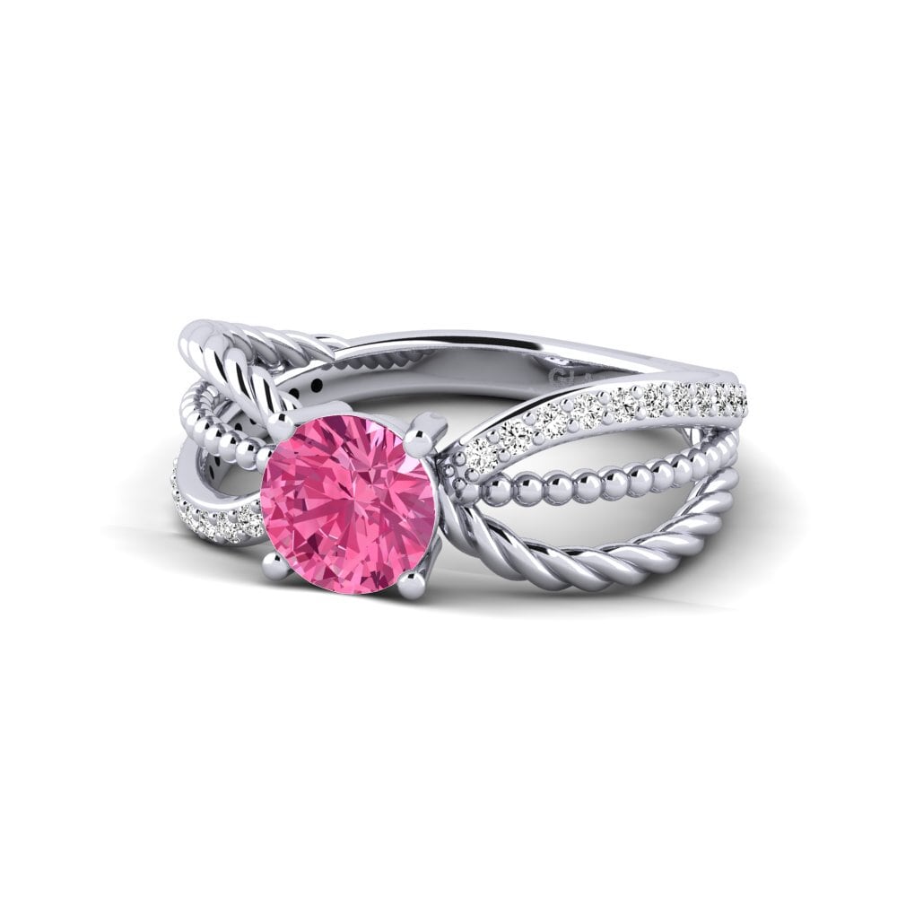 Turmalina rosa Anillo de Mujer Enpli