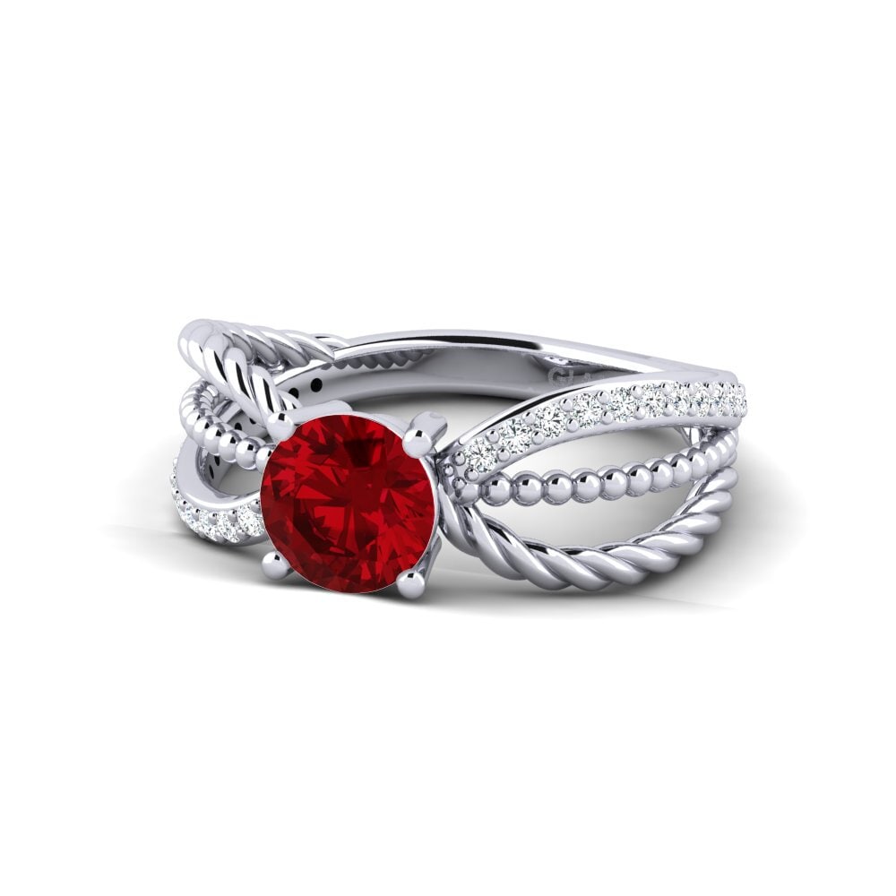 Red Zirconia Women's Ring Enpli