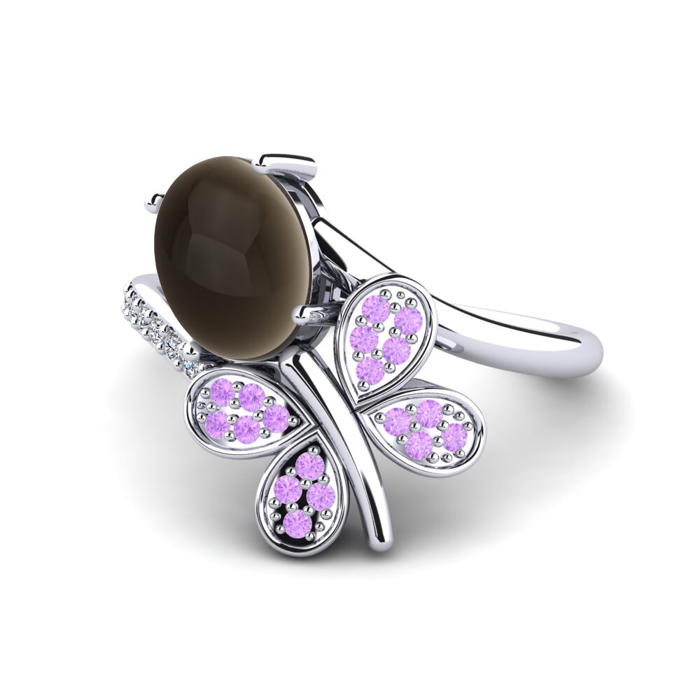 Cabochon Smoky Topaz Ring Enrichetta