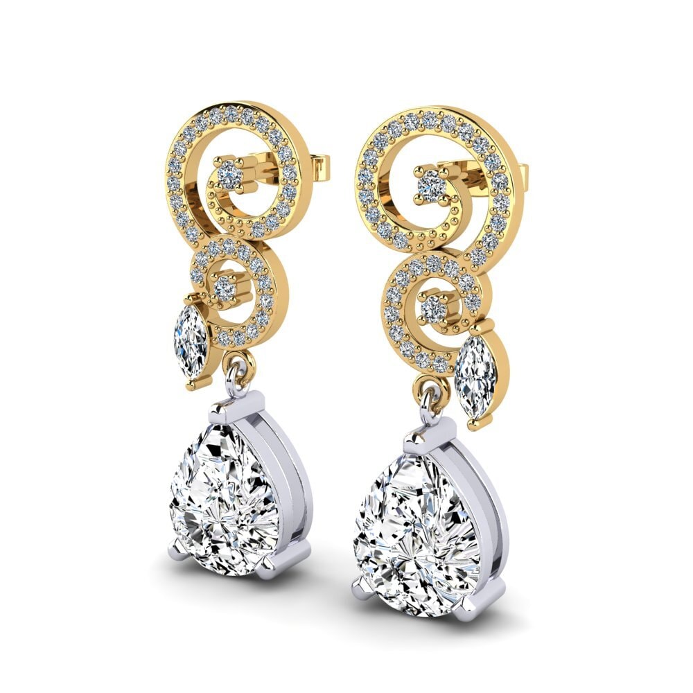 14ct Yellow & White Gold Women's Earring Enriqueta