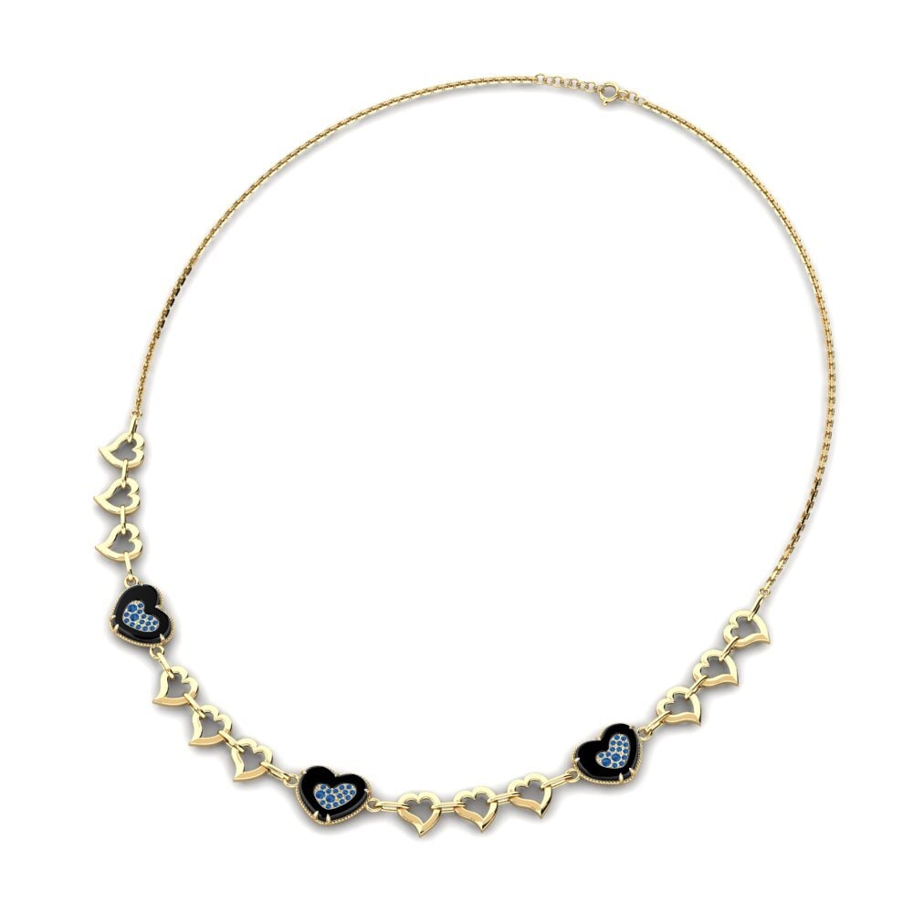 Circonita Azul Oscuro Collar de Mujer Entibor