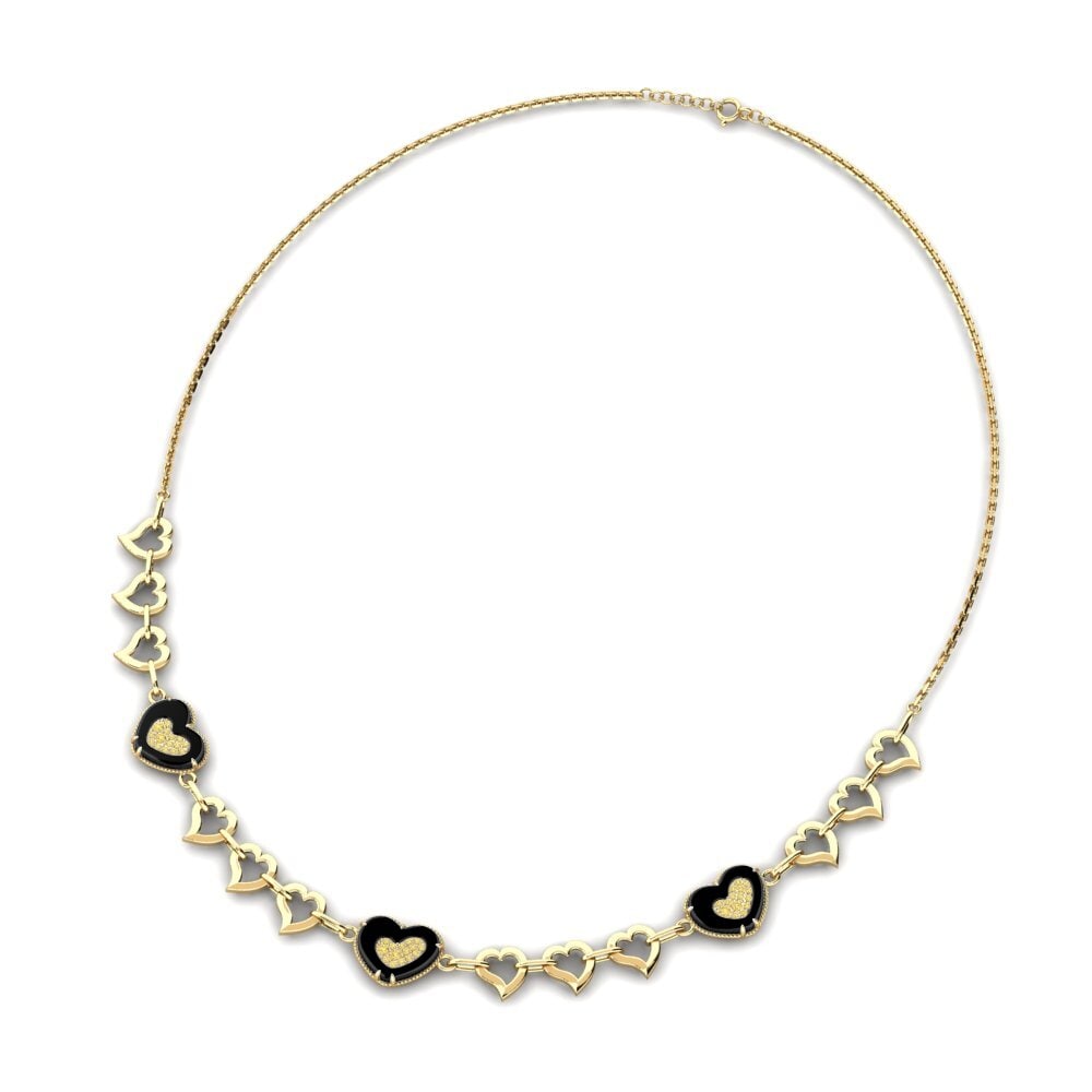 Diamante Amarillo Collar de Mujer Entibor