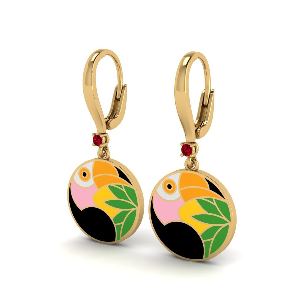 Red Zirconia Women's Earring Entitre