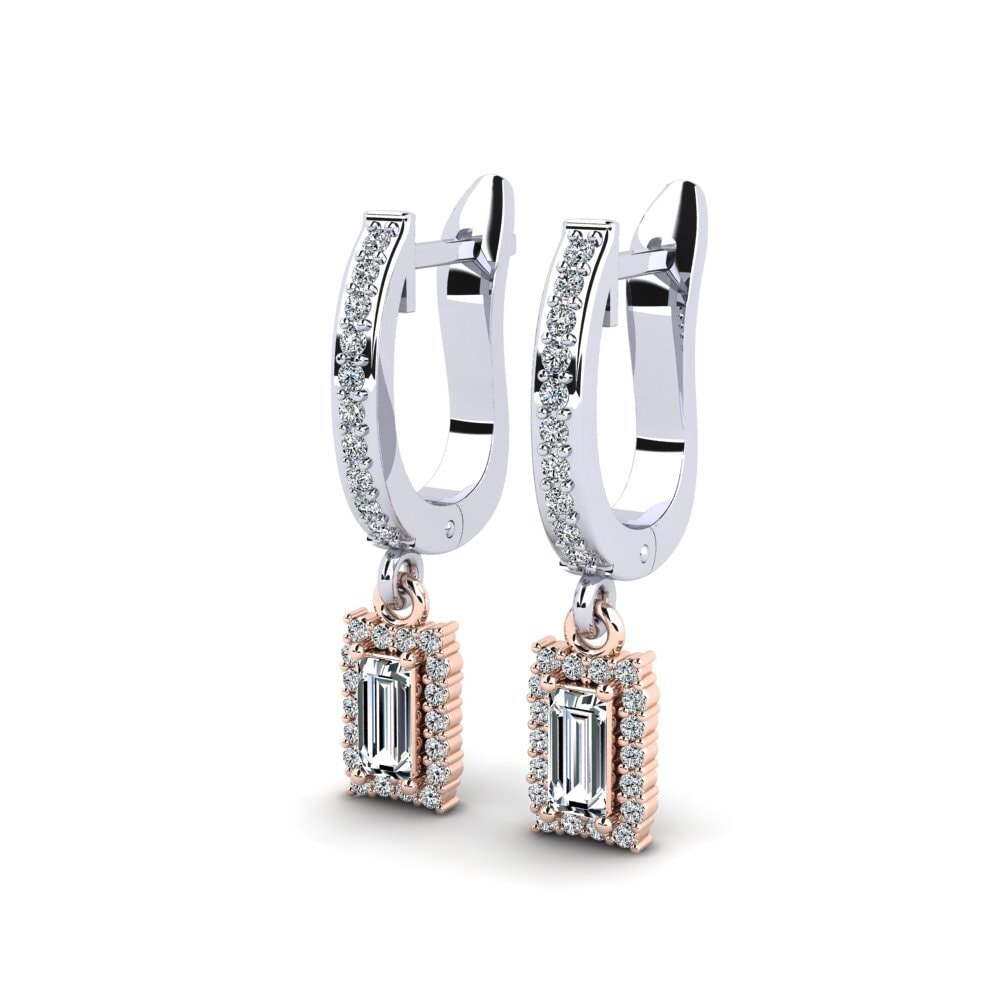 14ct White / Rose Gold Women's Earring Entozoan