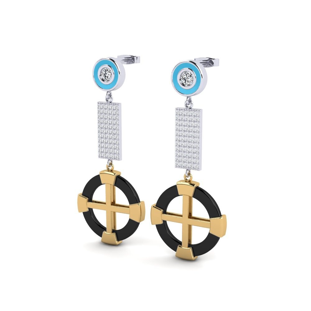 750 Weiß & Gelbgold Damen ohrring Erald