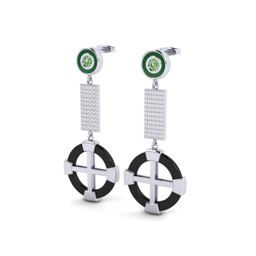 Diamante Verde Pendiente de mujer Erald