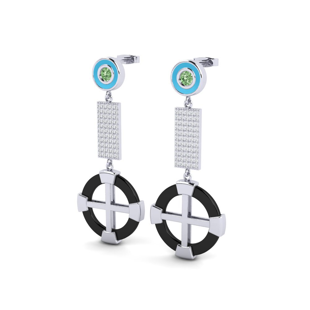 Diamante Verde Pendiente de mujer Erald