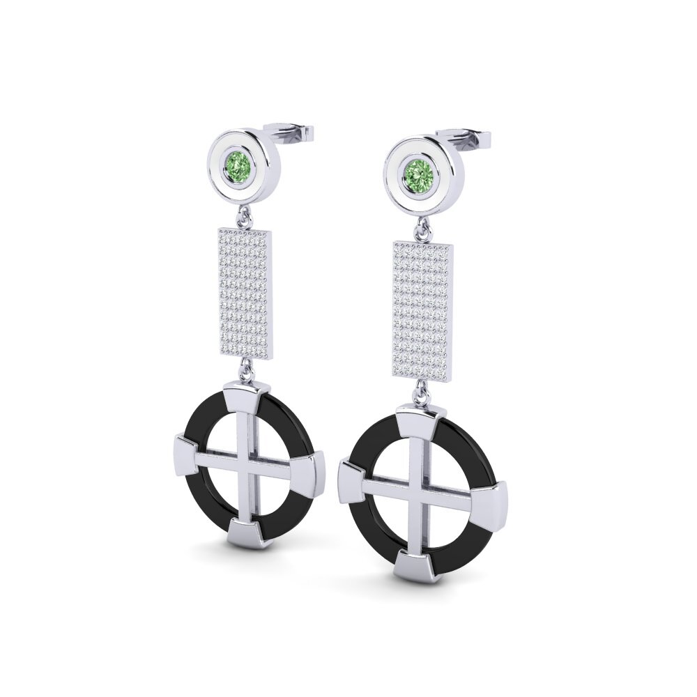 Diamante Verde Pendiente de mujer Erald