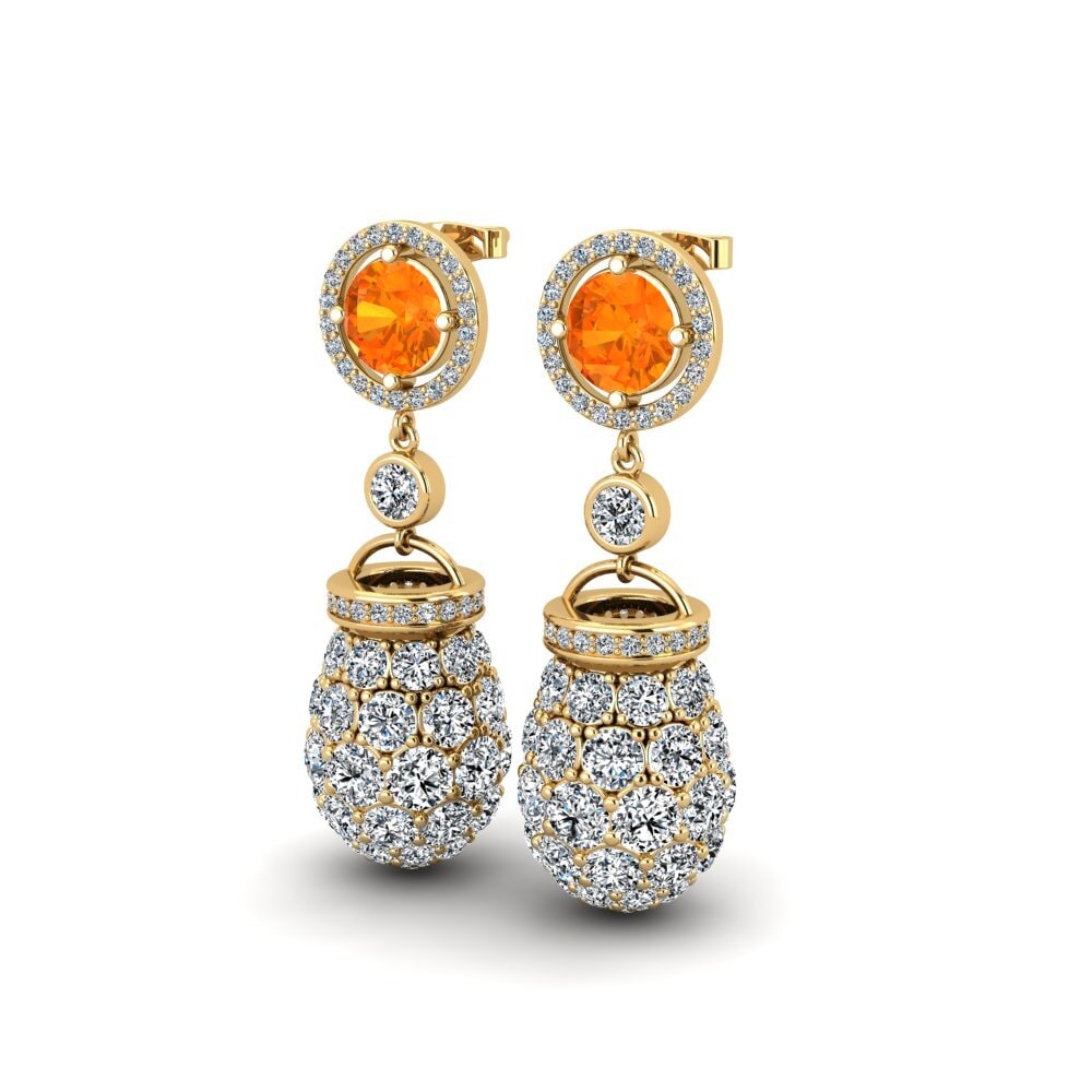 Orange Sapphire Women's Earring Erastos