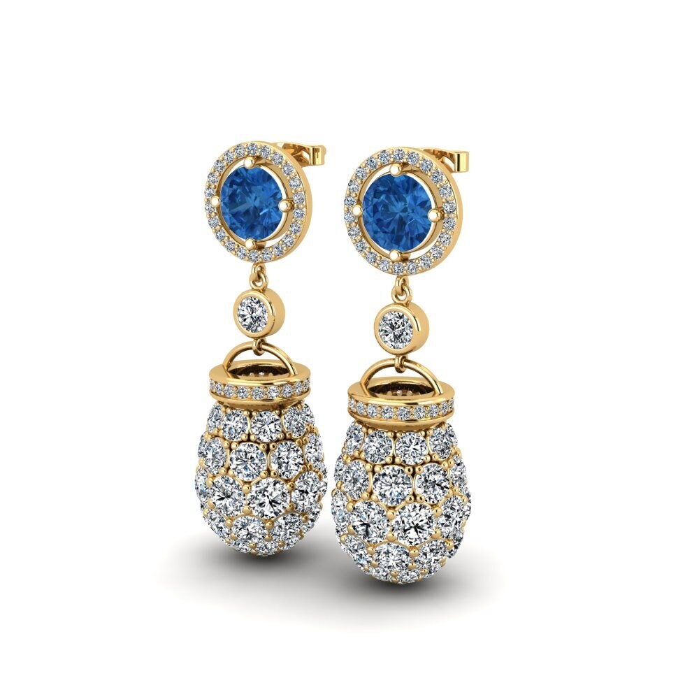 Dark Blue Zirconia Earring Erastos