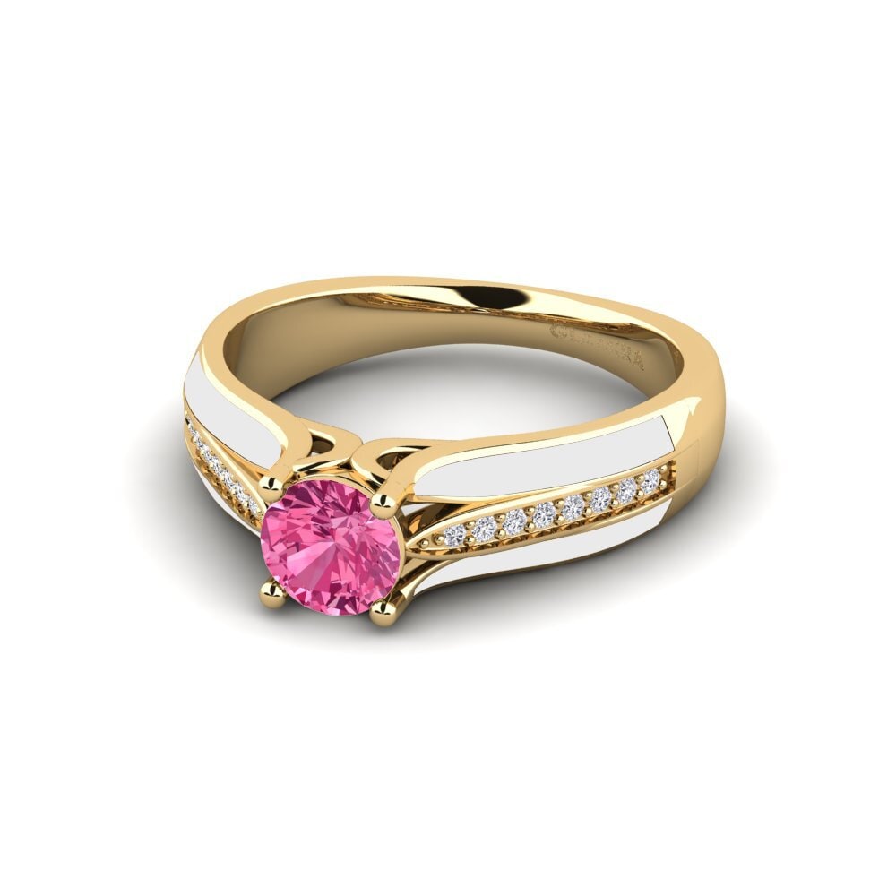 Pink Tourmaline Engagement Ring Basilia