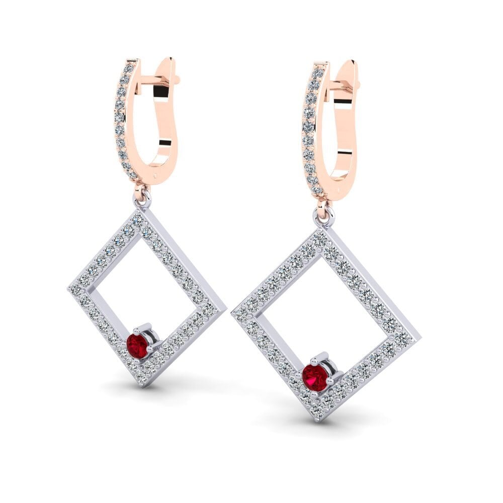 Đá Zirconia Đỏ Bông tai nữ Erebus