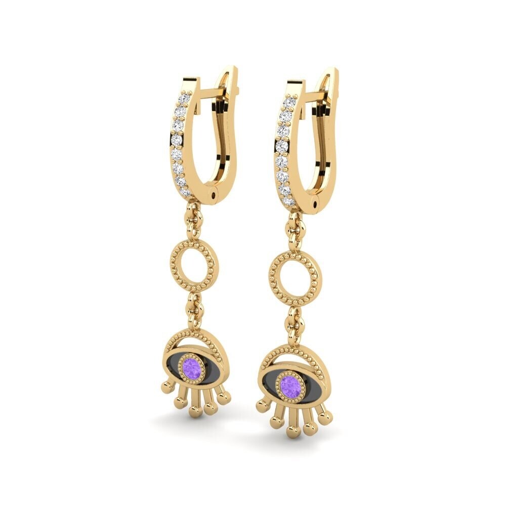 Améthyste Boucle d'oreille femme Eretto