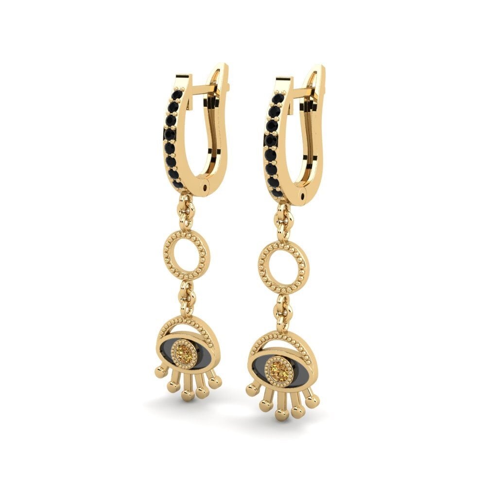 Diamant Brun Boucle d'oreille femme Eretto