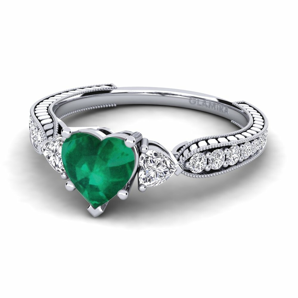 Emerald Engagement Ring Erica