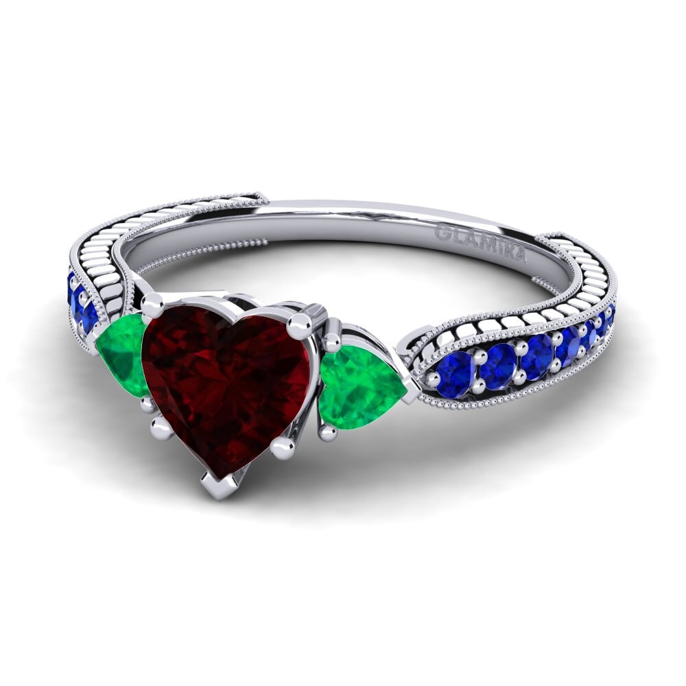 Garnet Engagement Ring Erica