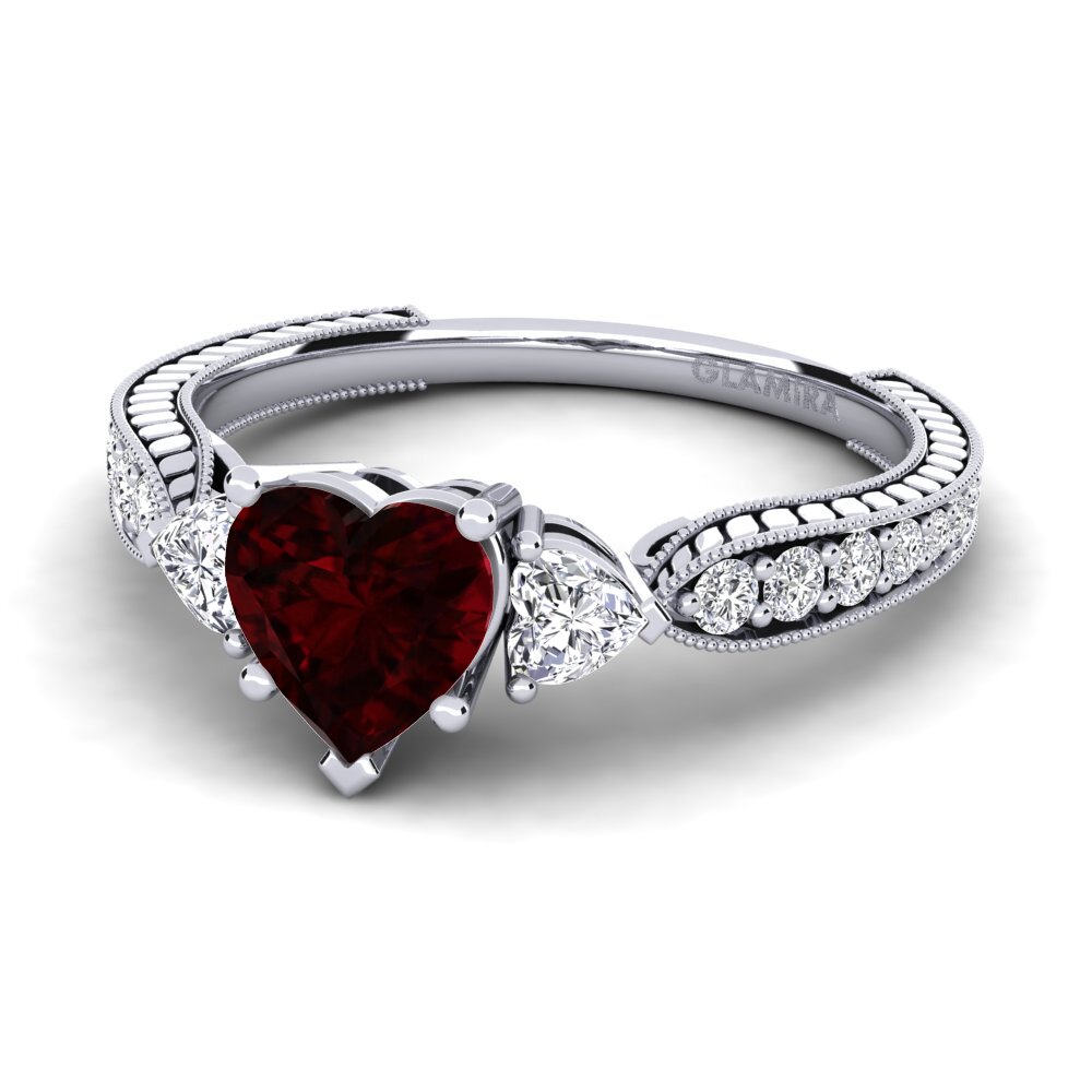 Garnet Engagement Ring Erica