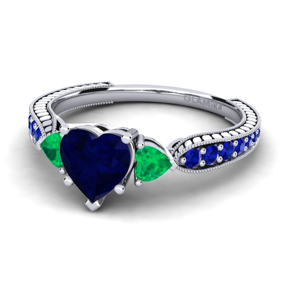 Zafiro Anillo de compromiso Erica