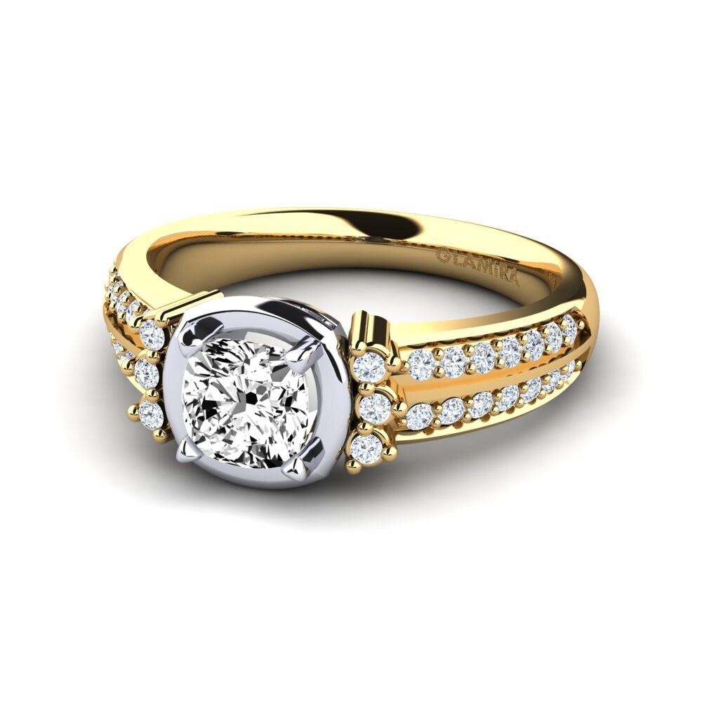 Vàng-Trắng 14K Đá Moissanite Nhẫn đính hôn Ericeira