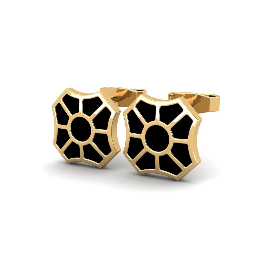 9k Oro Amarillo Pendientes Erikas
