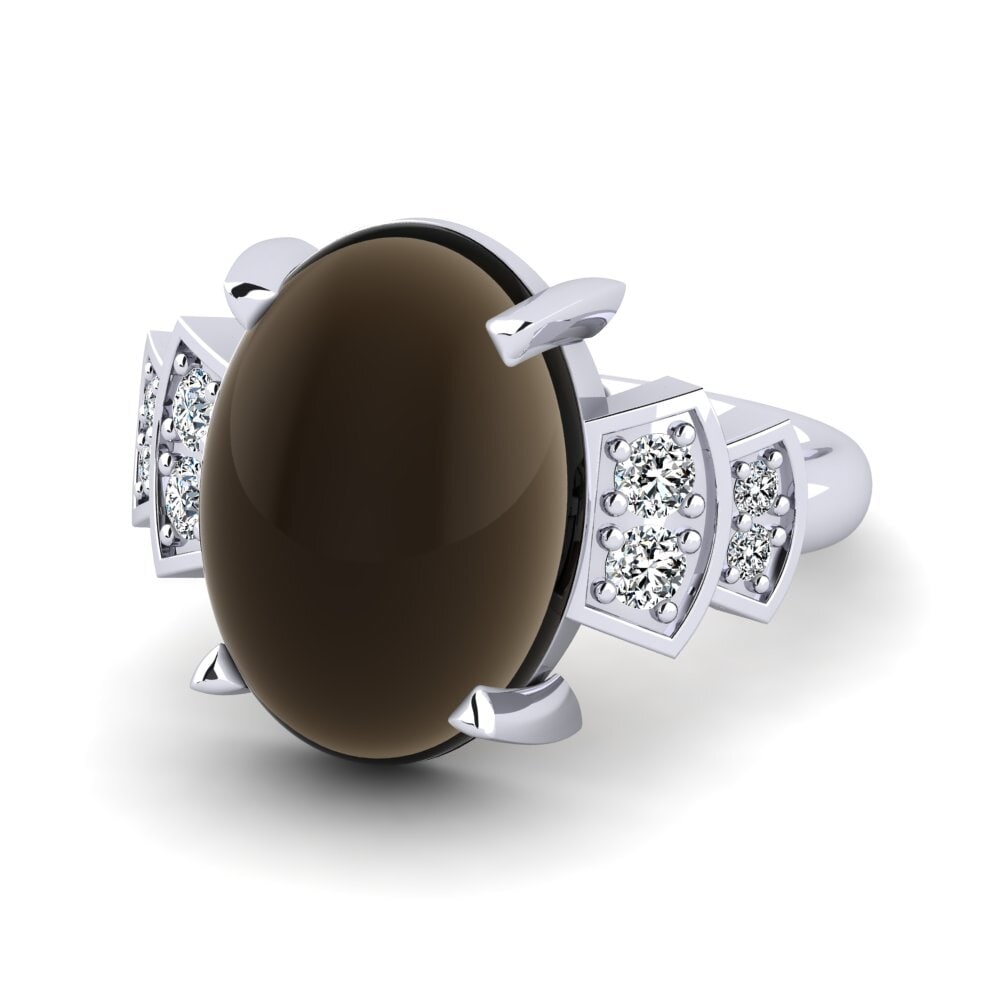 Cabochon Smoky Topaz Ring Erinne