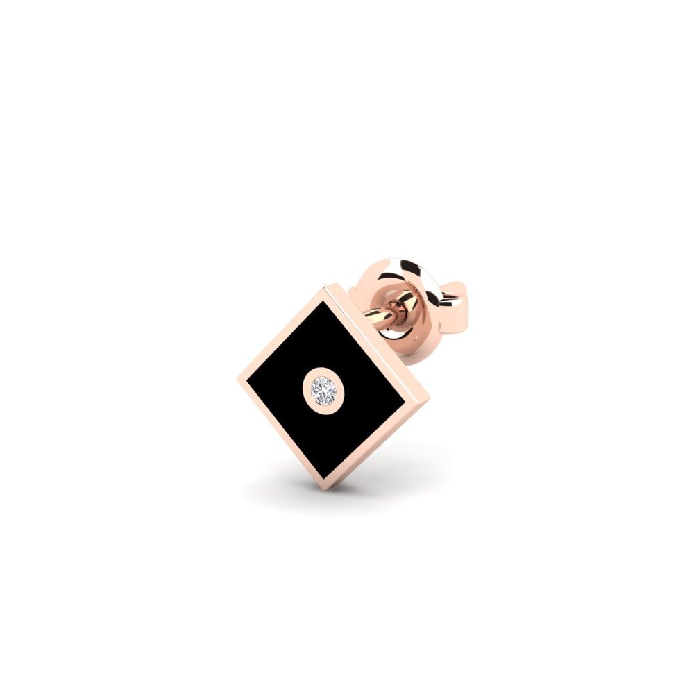 14k Rose Gold Diamond Men's Earring Erlot