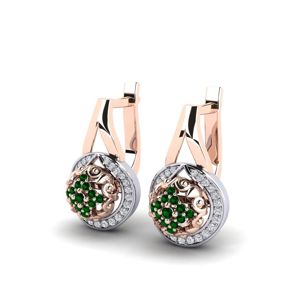 Đá Zirconia Xanh Bông tai nữ Ermenilda