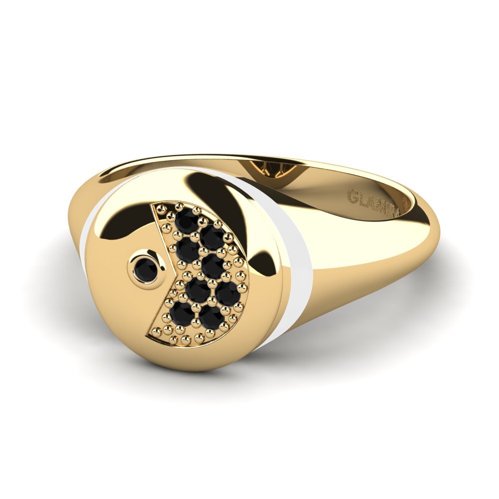 Schwarzer Diamant Pinker Ring Eroce