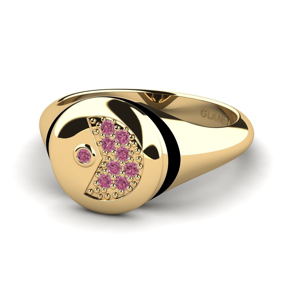 Granate Rhodolite Anillo meñique Eroce