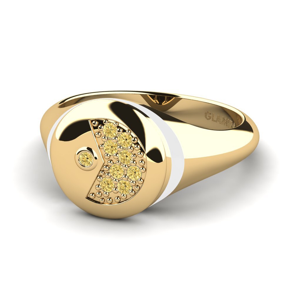 Gelber Diamant Pinker Ring Eroce