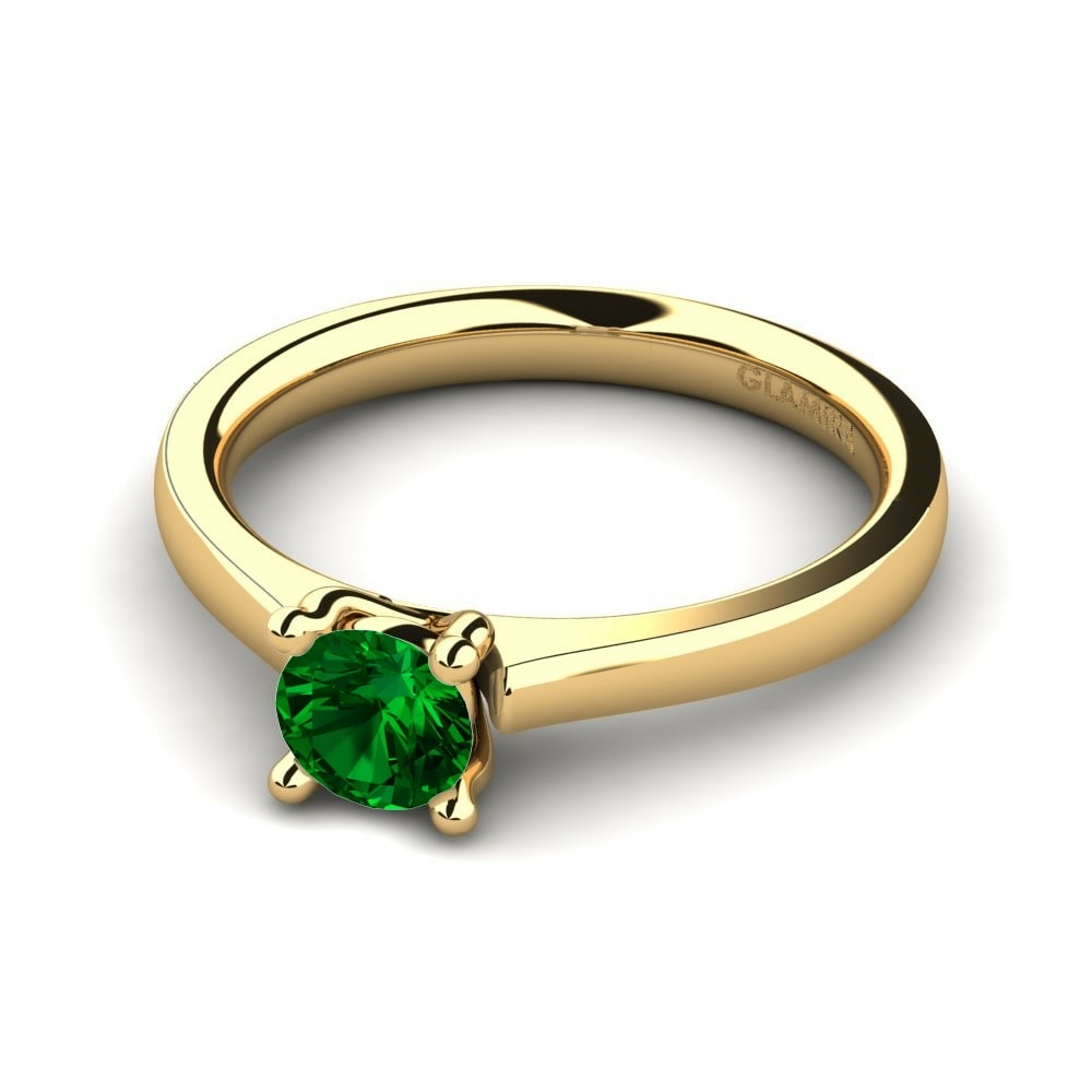 Swarovski zeleni Zaručnički prsten Ersilia 0.5 crt