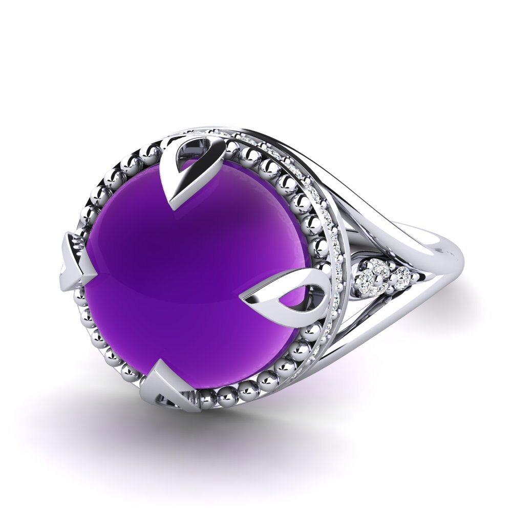 Cabochon Ametista Anel Eryca