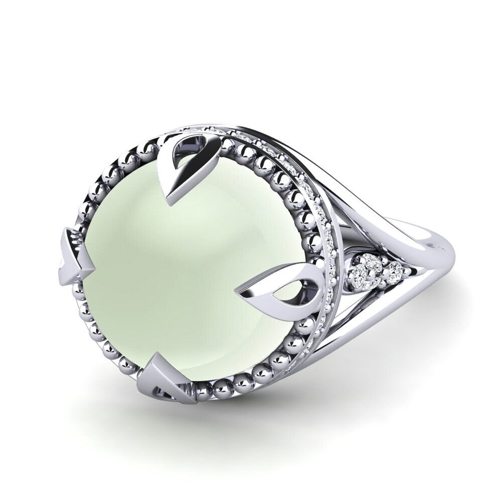 Cabochon Ametista Verde Anel Eryca