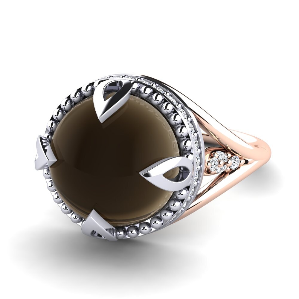 750 Ros & Putih Emas Cincin Eryca