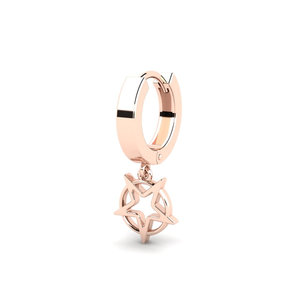 14ct Rose Gold Men's Earring Eseta