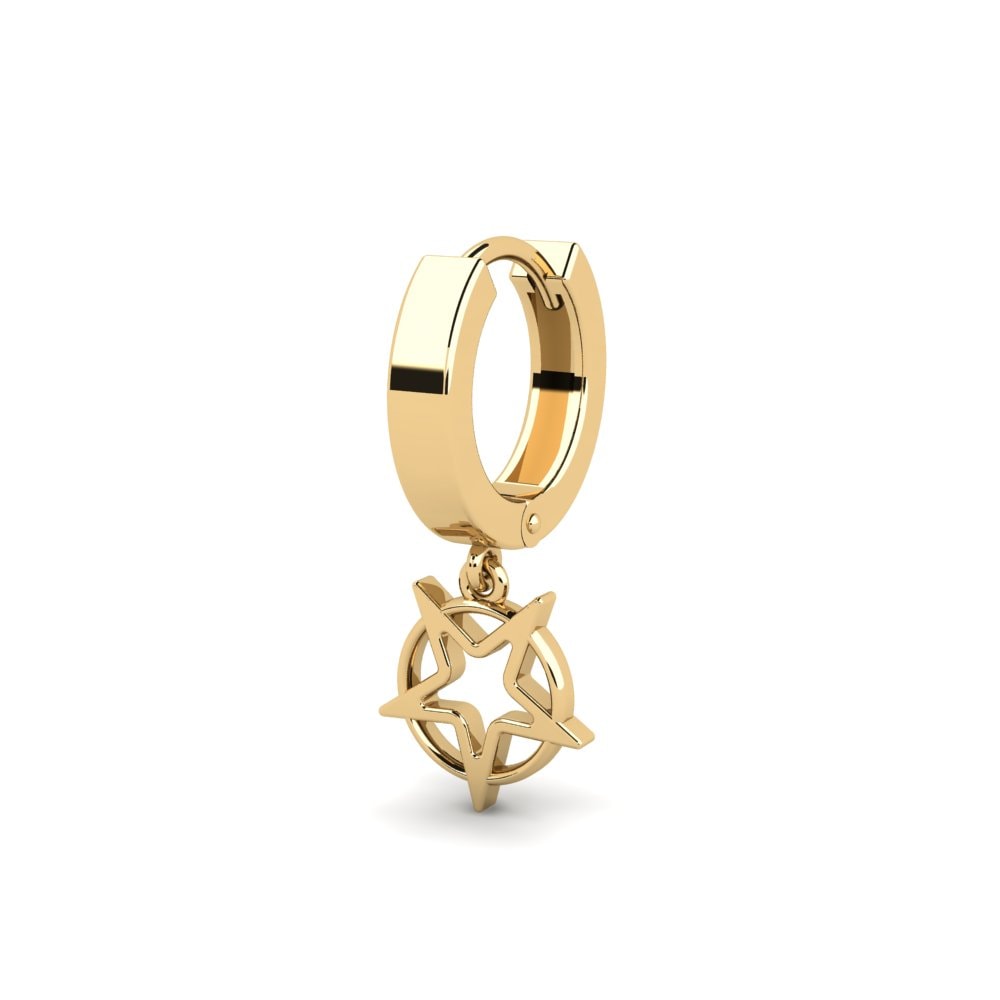 14ct Yellow Gold Men's Earring Eseta