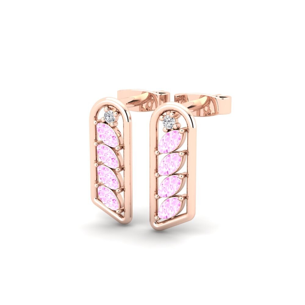 Marquise Pink Sapphire Women's Earring Esko
