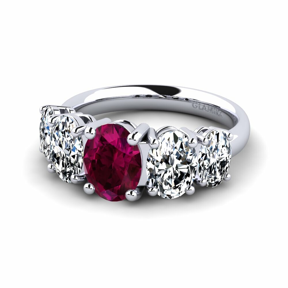 Rhodolite Garnet Engagement Ring Esmarie