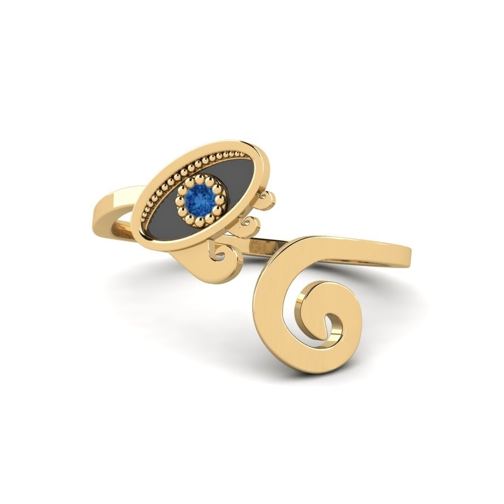 Circonita Azul Oscuro Anillo Esperancoso
