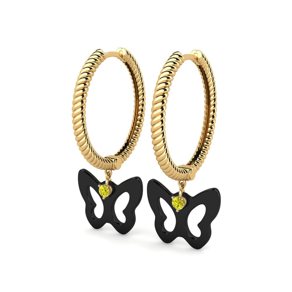 Yellow Diamond Women's Earring Espile